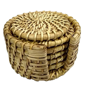 Best Price Selling Homemade Rattan Tea Coaster Colored Rattan Mats & Pad Home & Kitchen Decor Rattan Tea Cup Platter <b>Placemats</b> - Product Image 4