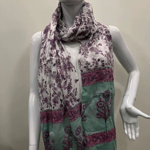 Quick Dry Cotton Soft <b>Dupatta</b> with Hand Print For Adults Plus Size Summer Ethnic Cotton Mulmul <b>Scarf</b> Woman's Stylish Stole - Product Image 1