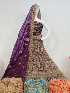 5 nouveaux designs étincelants Twinkle Net Lehengas Full Jarkan Stonework Long Blouses 10 belles couleurs pour la fête - Product Image 4