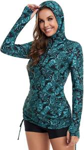 Nouvel arrivage de combinaison de surf UPF 50 à manches longues ajustable et froncé sur le côté pour femmes - Product Image 2