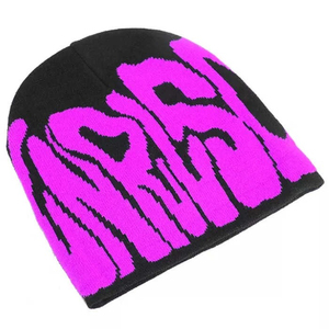 Bonnet de sport imperméable à l'eau en tricot jacquard avec lettres Argyle et logo personnalisé à revers avec protection contre le froid pour l'hiver - Product Image 3
