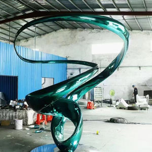 Esculturas de arte modernas de Metal para jardín, escultura de paisaje creativa de acero inoxidable, gran oferta - Product Image 6