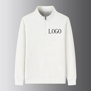 Nouveau hommes à manches longues veste chaude col montant couleur unie demi fermeture éclair haut masse personnalisation imprimé Logo vestes polyvalentes - Product Image 3