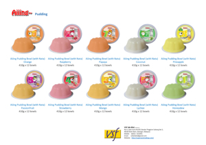 Aiiing Fruity Pudding Bowl with Nata De Coco 410g X 12 Bowls Raspberry Flavour Fruit Pudding extra - Product Image 3