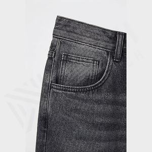 Jeans droits amples et délavés pour hommes, tendance, style streetwear, pantalon baggy hip-hop, style 2025, pantalon durable, personnalisable - Product Image 5