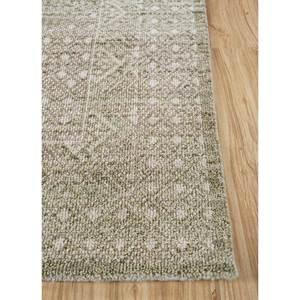 Manifest Green Hand Knotted Wool <b>Rug</b> AKWL-1313(Cs-01) 10mm Geometric <b>Boho</b> for Home for Entryway Hallway Living Rectangle - Product Image 4