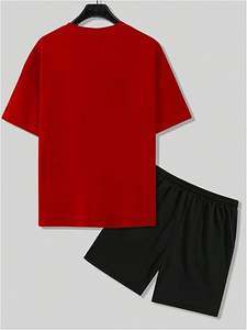 Customised Summer Unisex 300gsm Two Piece <b>T</b>-<b>shirts</b> <b>Shorts</b> <b>Set</b> Streetwear Casual Men's Clothing <b>Shorts</b> <b>t</b> <b>Shirt</b> <b>Sets</b> - Product Image 4