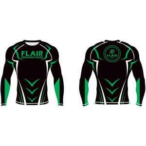 Personalizado Durable Nylon BJJ Rash Guard Larga Protección UV Anti-UV Compresión Camisa Transpirable y Cómodo - Product Image 3