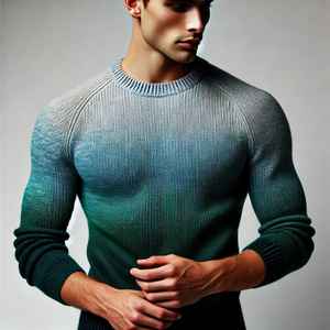 Pull-over en laine d'alpaga 100% pour homme, coupe ajustée décontractée, automne, vente en gros FISLEY INTERNATIONAL - Product Image 4