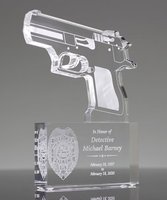 Plaque de trophée personnalisée en acrylique gravée au laser, jet de combat, plastique vierge, lucite, couleur pleine, semi-camion, avion, Glock