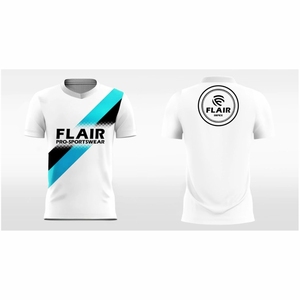 Camiseta de fútbol de poliéster 100% de la mejor calidad, cómoda, transpirable, diseño personalizado, Parte delantera corta, servicio de corte automatizado OEM - Product Image 3