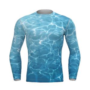 Rashguard à manches longues personnalisé OEM pour hommes, vêtements de BJJ, impression sérigraphique, logo couleur personnalisé, UPF50+, respirant, séchage rapide - Product Image 1