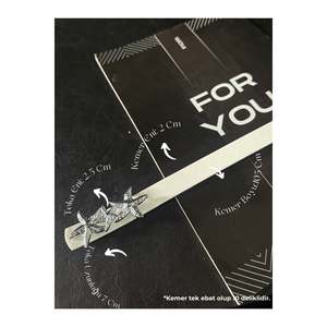 Double Star Silver Buckle Women's <b>Belt</b>, Jacket <b>Belt</b>, Shirt <b>Belt</b>, <b>Dress</b> <b>Belt</b> - White-Silver - Product Image 1