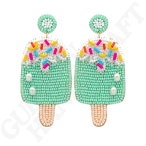 Pendientes de Seltzer con cuentas de diamantes de imitación con estilo hechos a mano, joyería de gota inspirada en bebidas brillantes, accesorio de moda - Product Image 5