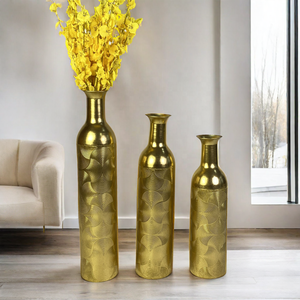 Traditional Metal Flower Vase Premium Packaging Elegant Design Living Room Table Top Decoration Flower Metal Vase - Product Image 2