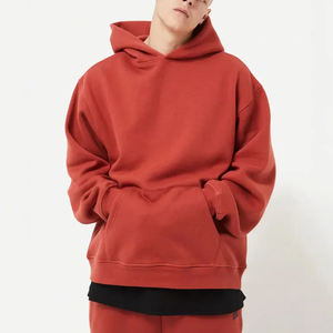 Sweat à capuche en coton 100% de haute qualité, lourd, personnalisé, surdimensionné, uni, impression 3D, plusieurs couleurs d'automne pour hommes - Product Image 4