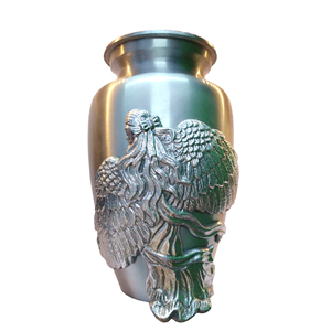 Urna de cremación clásica de plata para cenizas, urna de cremación de Ángel de un ángel, traje que flota para cenizas humanos - Product Image 2