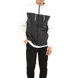 Vente en gros OEM costume personnalisé deux pièces ensemble court veste zippée survêtement survêtement en polyester à fermeture éclair survêtement coupe-vent - Product Image 1