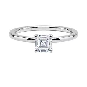 Joyería fina para mujer Anillo de compromiso chapado en oro de Plata de Ley 925 Ascher Cut VVS Moissanite Anillos de diamantes para boda - Product Image 2