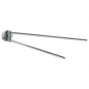 FELCE PLUS Toallero de pared con doble bisagra, cromo pulido FP23 13 36.9x5.6x4.8cm - Product Image 3