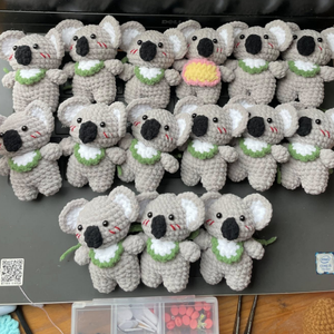 Amigurumi au crochet, peluche douce, cadeau de maternité pour les enfants, collectionneurs, poupée en laine faite à la main, porte-clés, jouet animal tricoté mignon, 99 GOLD DATA - Product Image 4