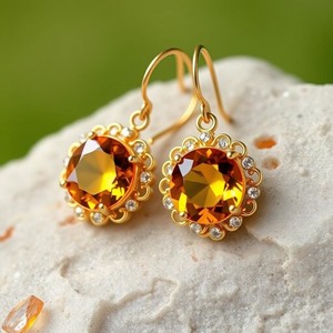 High Quality 925 Sterling Silver Women's <b>Jewelry</b> <b>Citrine</b> Drop Earrings-for Wholesale - Product Image 5