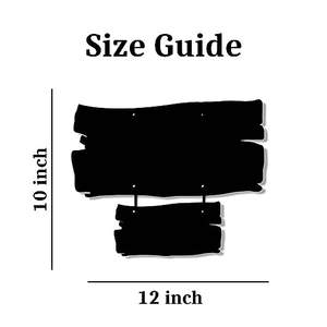 Plaque nominative personnalisée avec lettres acryliques design pour porte | Maison/Appt./Bunglow | En bois | 10x12 pouces | Marron/doré - Product Image 2