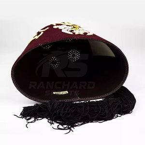 Chapeau Fez maçonnique brodé Shriner Chapeau Fez maçonnique pour hommes Coiffure cérémonielle Chapeau Fez Shriner - Product Image 3