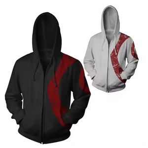 OEM Custom Screen Printed Zipper Hoodies <b>Black</b> <b>Fleece</b>/French Terry Quick Dry Breathable Unisex Heavyweight Casual Winter - Product Image 3