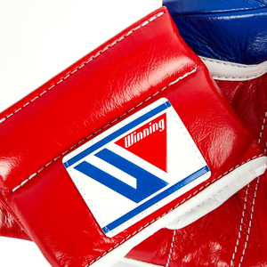 Gants de boxe gagnants en gros robustes de haute qualité Fabricant de gants d'entraînement MS-Blanc Rouge Bleu Dentelle - Product Image 4