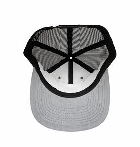 Two-Tone Heather <b>Grey</b> Black Plain Mesh <b>Baseball</b> <b>Cap</b> Vietnamese Craftsmanship Breathable Mesh Back Stylish Unisex Everyday Fitted - Product Image 5