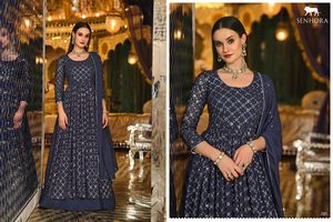 Jupe de travail Dupatta Style Long pour les fêtes de mariage Designer Bridal Special Real Georgette Embroidery Sequence - Product Image 6
