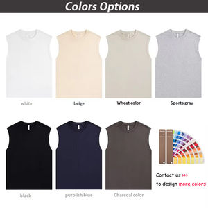 Débardeurs en coton pour homme T-shirt sans manches de course Fitness personnalisé Sport Gym Workout Débardeur pour homme - Product Image 5