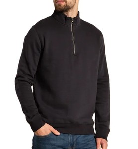 Buena calidad personalizado su propio diseño sudadera Stand Collar con cremallera mangas largas estética Color negro suave y de moda - Product Image 4