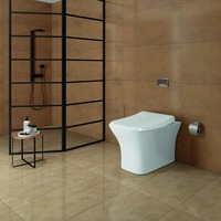 Salle de bain de luxe Céramique Blanc Accroché au mur EWC Toilette-Eau Placard Commode Chaise et Lavabo Combo