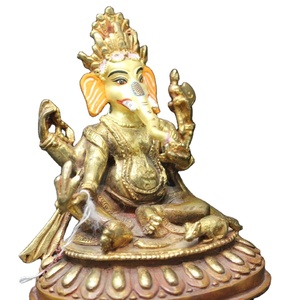 Statue spirituelle en laiton de Nataraja, Sculpture tibétaine Ganesha bouddhisme, finition Antique en Bronze, métal de qualité supérieure, inde religieux - Product Image 4