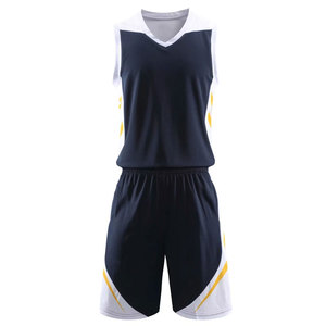 Tenue de basketball personnalisée respirante 100 % polyester antibactérienne à séchage rapide imprimée par sublimation unisexe pour équipe - Product Image 1