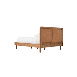 Estructura de Cama Moderna de Madera Maciza Ecológica para Apartamentos y Dormitorios Residenciales con Diseño de Cabecera Acolchada - Product Image 6