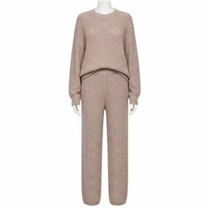 ชุดเสื้อสเวตเตอร์ผู้หญิงผ้าผสมคอตตอนระบายอากาศได้ดี สำหรับฤดูร้อน ดีไซน์น้ำหนักเบา สวมใส่สบายๆ แฟชั่นขายส่ง สไตล์ฤดูร้อน - Product Image 1