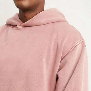 Top Tendance Hommes Surdimensionné Street Style Deux Pièces Ensembles Poches Kangourou Personnaliser Logo Brodé Lavage À L'acide Survêtements D'hiver - Product Image 4