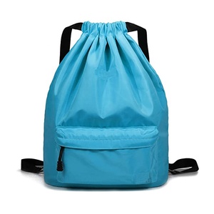 Mochila deportiva con estampado de logotipo personalizado para hombre y mujer, bolsa deportiva con cordón, para gimnasio, a bajo precio, Unisex - Product Image 1