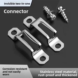 Nouveau connecteur invisible 2-en-1 pour quincaillerie de meubles, boucle coulissante droite combinée pour accessoires de cuisine et salle de bain - Product Image 3