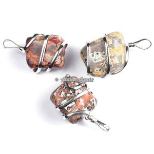 Mayorista de colgantes de piedras preciosas en forma de corazón de cuarzo rosa hechos a mano para joyería de mujer - Product Image 4