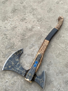 Venta directa de fábrica de alta calidad hecho a mano de acero al carbono <span class=keywords><strong>God</strong></span> <span class=keywords><strong>Of</strong></span> <span class=keywords><strong>War</strong></span> Leviathan Hatchet hachas multiusos madera <span class=keywords><strong>precio</strong></span> inmejorable - Product Image 3