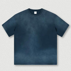 T-shirt unisexe en coton épais 250 GSM manches courtes délavé à l'acide surdimensionné à séchage rapide avec logo personnalisé pour hommes, vente en gros - Product Image 4