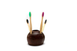 Porte-brosse à dents en coquille de noix de coco écologique Supports de support pour articles de décoration de salle de bain 100% du Vietnam - Product Image 6