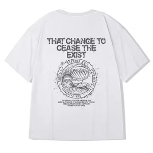 T-shirt unisexe 100% coton délavé à l'acide haute qualité en satin 220GSM poids lourd à manches courtes avec logo personnalisé sérigraphie Vintage ODM - Product Image 4
