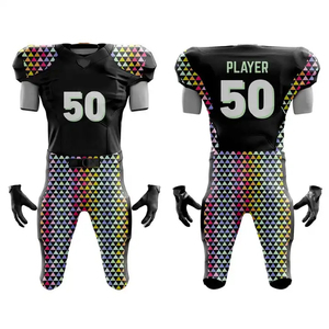 Uniformes de fútbol americano de talla grande personalizados únicos, tela transpirable de poliéster 100%, gráficos de equipo personalizados, diseño de alto rendimiento - Product Image 1