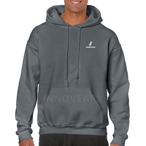 Sudadera con capucha para hombre de diseño personalizado, con material de algodón y forro polar, con bolsillo largo tipo pullover, color morado, venta al por mayor. - Product Image 3