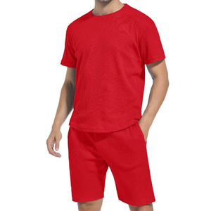 Survêtement d'été personnalisé OEM 2025, vêtements décontractés et confortables, demi-manches, 100% coton respirant, pour hommes - Product Image 1